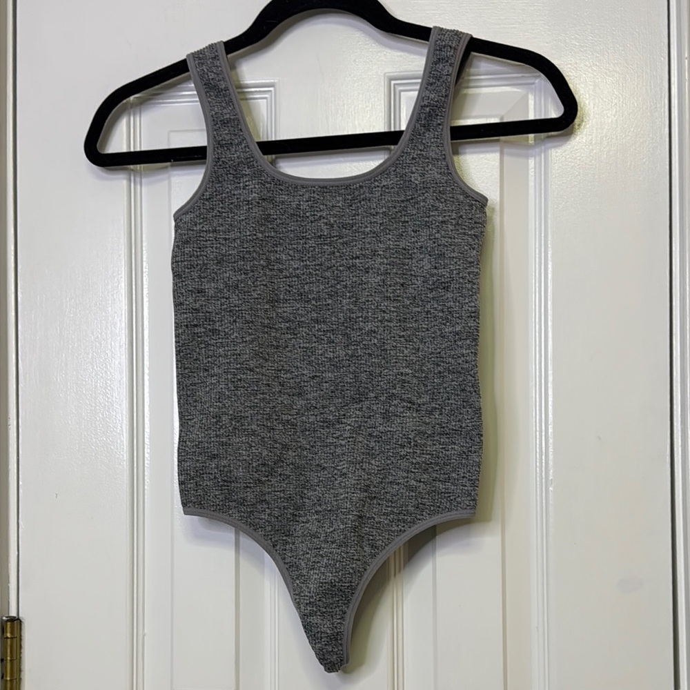 NWT Colsie Gray Bodysuit One Piece with Tank Straps